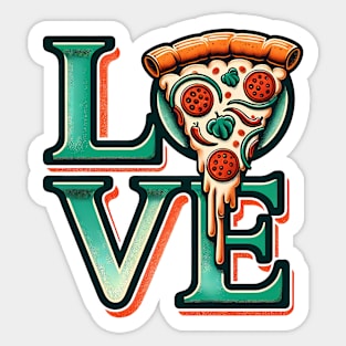 Love Pizza, Funny Pizza Lover Sticker